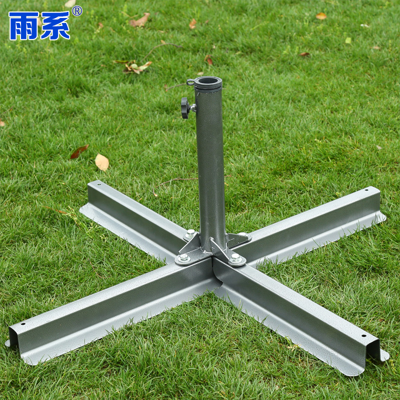 New thickened outdoor umbrella advertising umbrella cross iron base multi-functional umbrella seat placement umbrella beach umbrella base