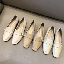 (Double Song) 2019 New flat-bottomed single shoes 100 lap small leather shoes net red shoes children ultra-fire pearl Lefu shoes