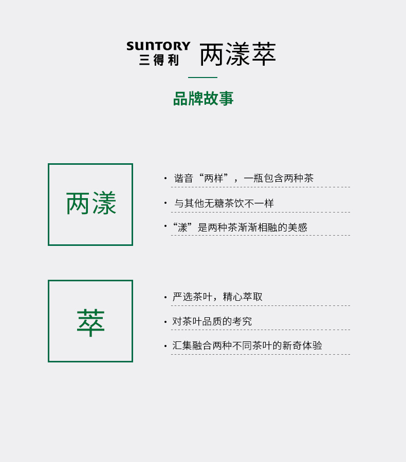 三得利 两漾萃 0糖0脂0卡 绿茶饮料 400ml*15瓶 图4