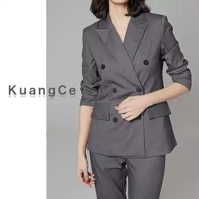Kuangshu professional suit two-piece female Spring and Autumn New Korean version of slim fashion dress long sleeve work clothes women's suit