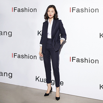 Professional suit female 2021 autumn temperament fashion Korean suit interview formal dress commuting to work suit overalls