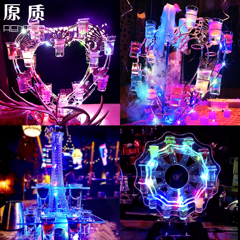 Bar KTV Luminous Cup Shelf Creative Cocktails Shelf Red Wine Rack Foreign Wine Rack Cocktail Cups