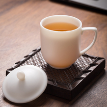 Dehui goat Jade white porcelain office tea cup ceramic home Master Cup personal conference cup water traditional single Cup