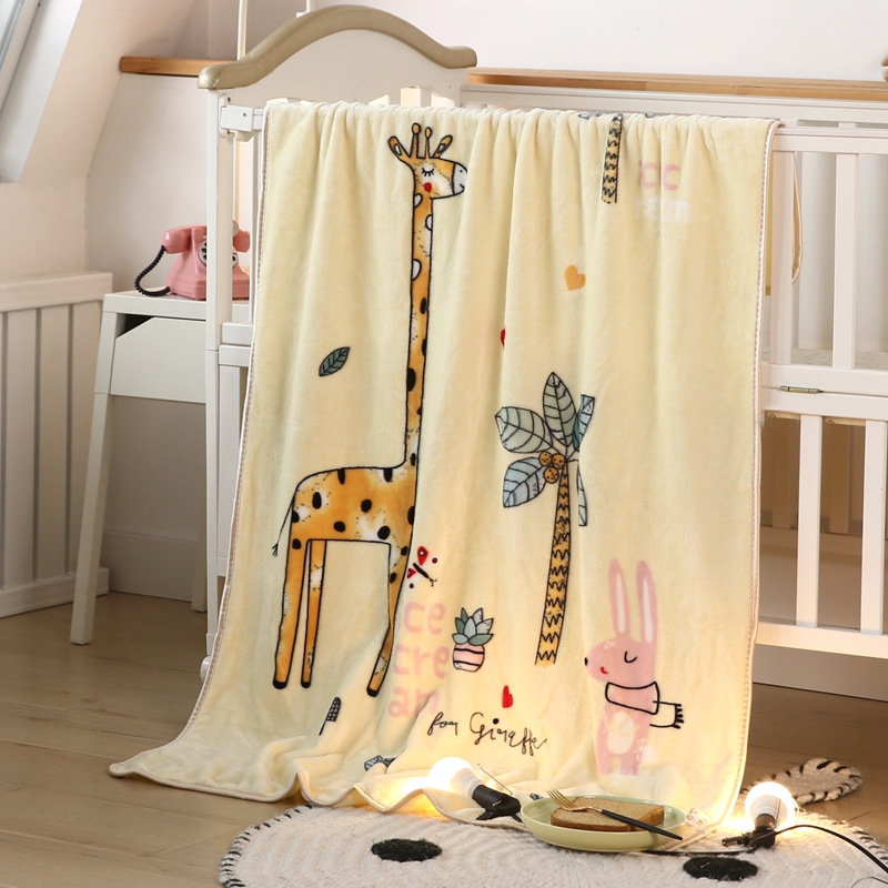 Summer Cartoon Full Cotton Sofa Blanket Office Lunch Break Air Conditioning Blankets Thin children Cloud Mink Suede Nap Small Quilt