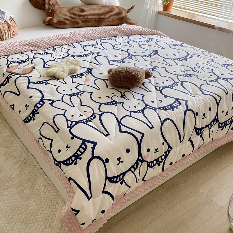 Face pure cotton B-side bean suede quilted baby soft glutinous air conditioning by all-cotton children hair clip cotton summer cool is available in all seasons