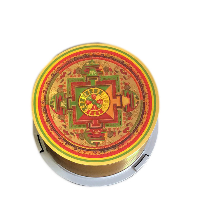 Auspicious Ode of the Eight Saints Blue-ray prayer wheel material magic method to increase the luck of the long by Tengda famous ornament