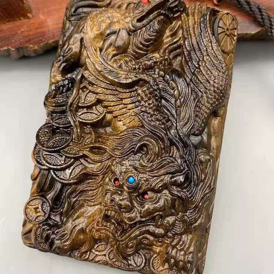 Cat Cat Golden Toad Brand Agarwood Large Super Thick Solid Wood Car Pendant Wealth Moisturizing And Hydrating Fire Blend