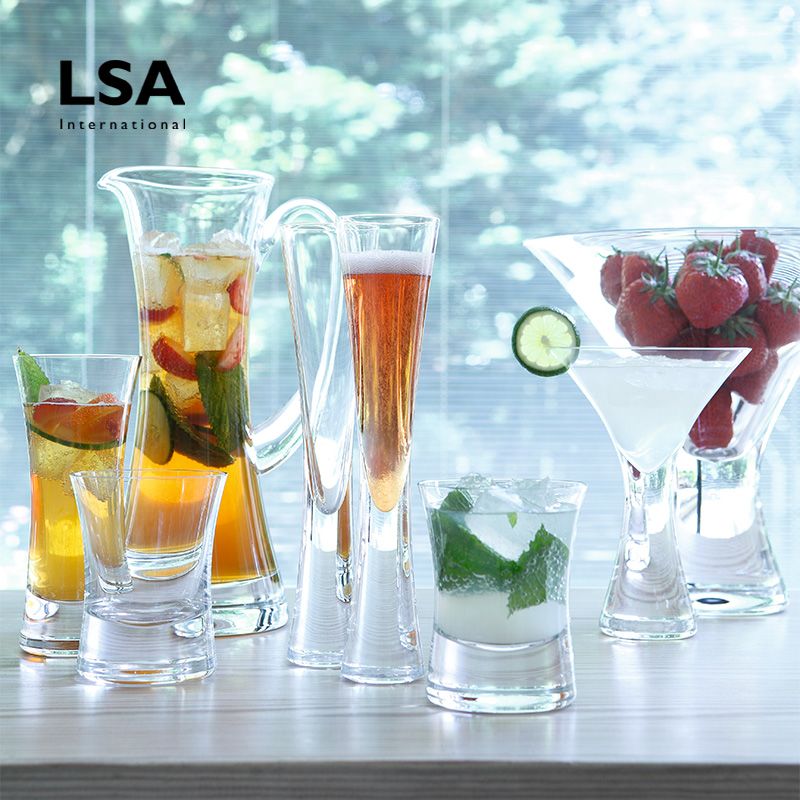 Bo Fei LSA MOYA UK imported lead-free crystal glass water cup Household juice drink transparent glass