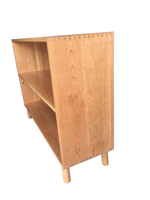 Nordic solid wood cherry bookshelf floor-to-ceiling bookcase living room study storage cabinet dustproof tatami simple bookcase side cabinet