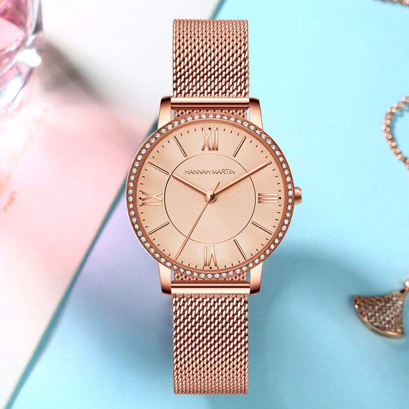 Amazon Hannah Martin Japanese Movement Waterproof Quartz Watch Fashionable Casual European and American Women's Watch Amazon Hannah Martin Japanese Movement Waterproof Quartz Watch Fashionable Casual European and American Women's Watch