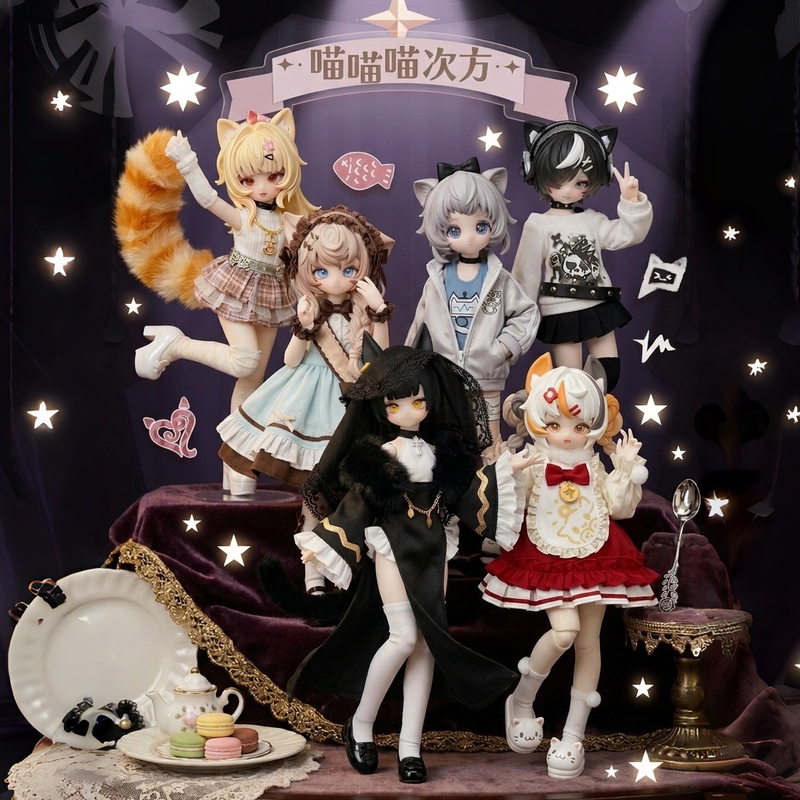 In Stock, Genuine Meow Meow Meow Power 8-Point Bjd Movable Blind Box Figurine, Cute Trendy Toy Gift, Moonlight Fairy Tale Story In Stock, Genuine Meow Meow Meow Power 8-Point Bjd Movable Blind Box Figurine, Cute Trendy Toy Gift, Moonlight Fairy Tale Story