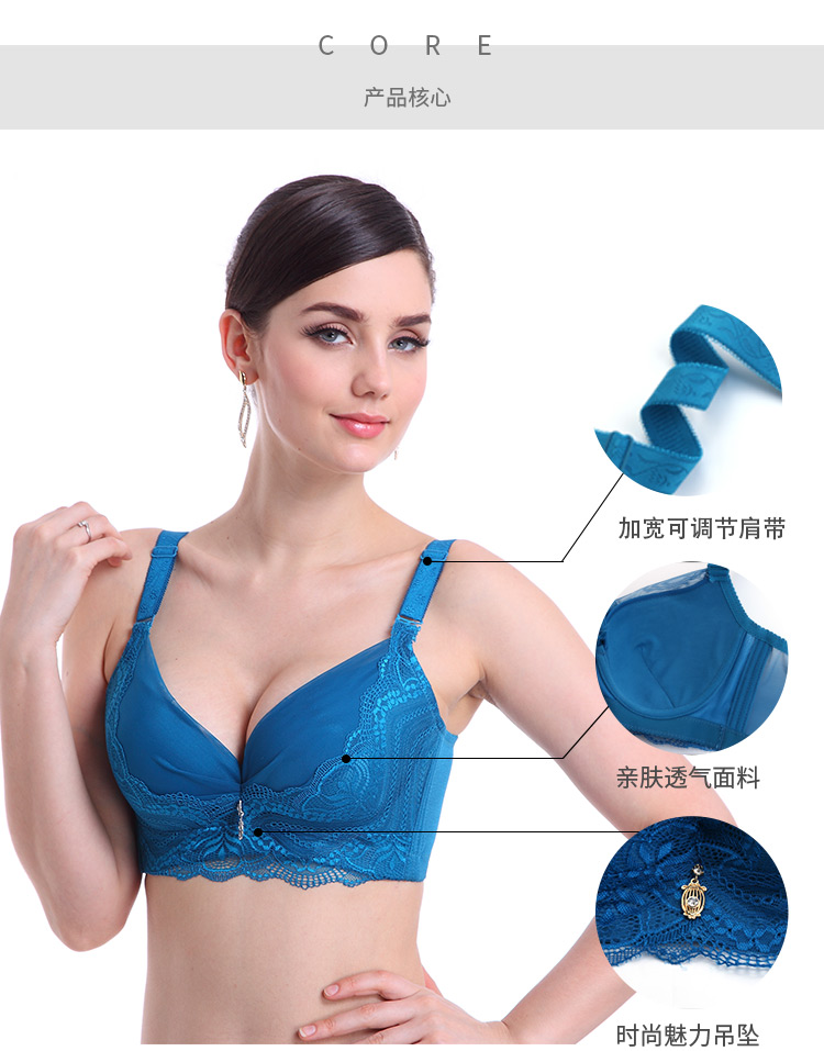 Phần mỏng kích cỡ áo ngực tập hợp điều chỉnh áo ngực mỏng khuôn cốc béo MM full cup chống sag đồ lót gợi cảm nữ áo ngực bầu