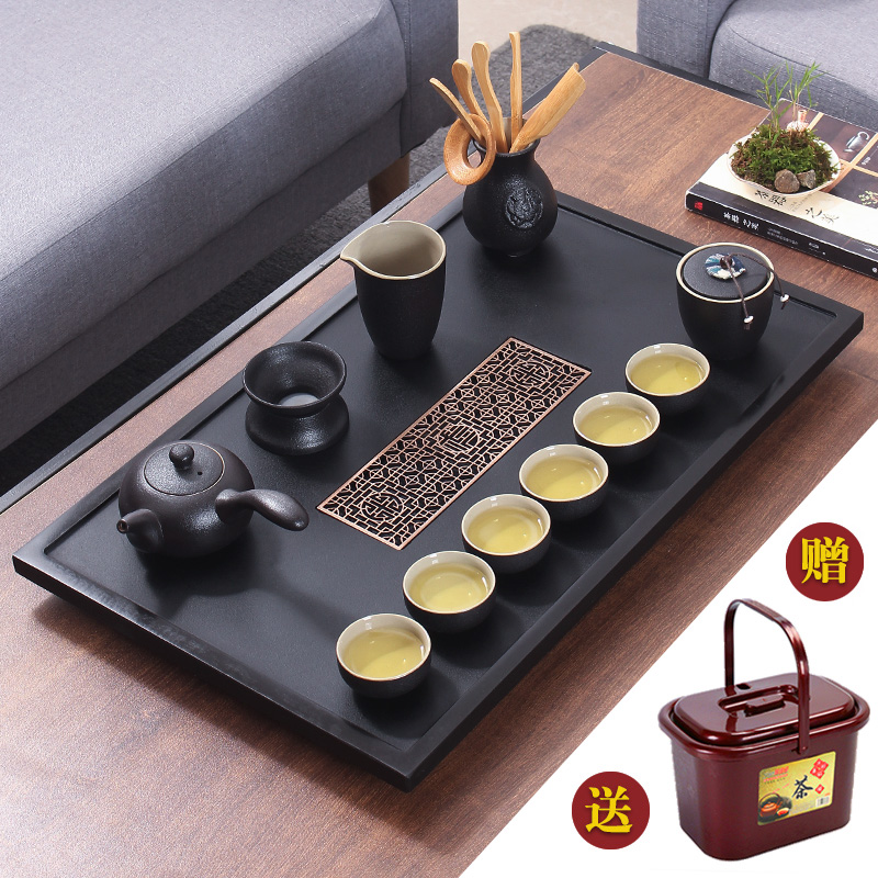 Natural whole piece of Ukraine Tea Plate Household Simple Chinese Drainage Tea Tray Ceramic Complete Kung Fu Tea Set