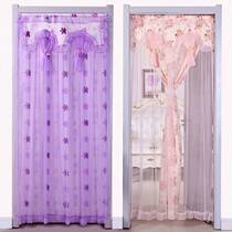 Door Curtain Summer Anti-Peep Curtain Bedroom Yarn Door Curtain All Season Universal Home Privacy Room Lace Partition Curtain