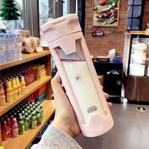 Girls water cup pink summer high temperature resistant and fall office delicately good looking glass-glass grown-up in summer