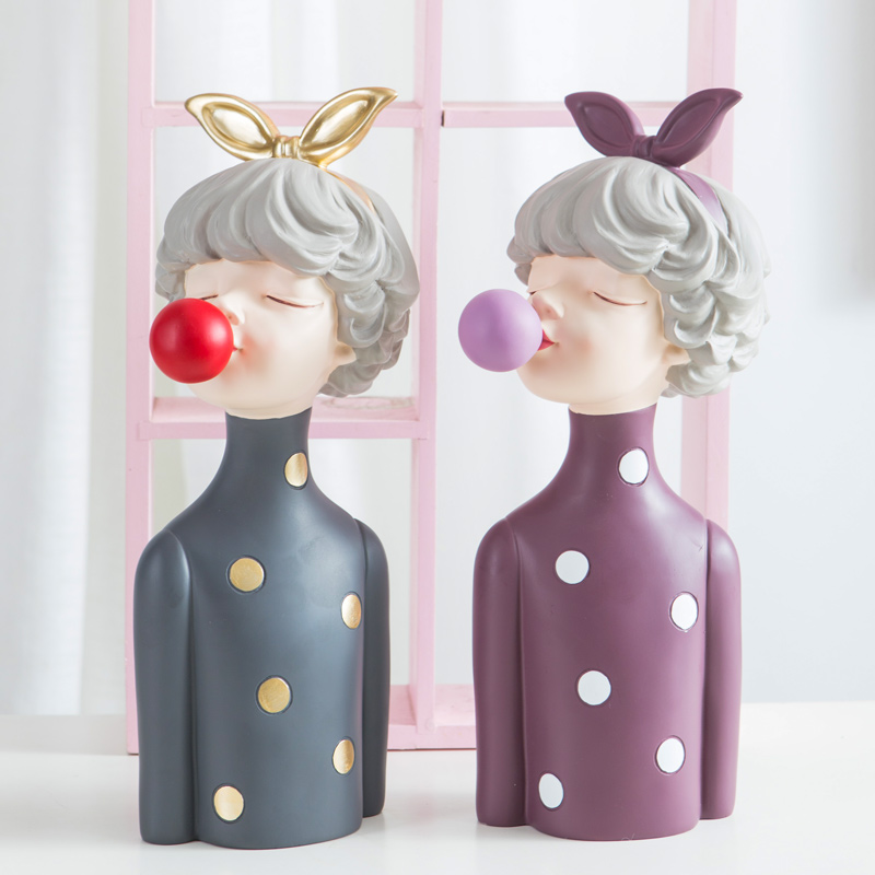 Home decorations creative ornaments living room modern cartoon cute room layout TV cabinet entryway fittings