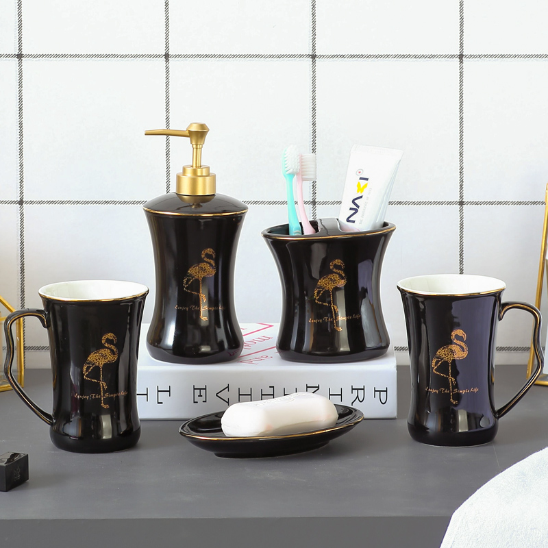 European-style creative bathroom dressing room decoration wash set modern decoration wash basin wash table decoration soft decoration