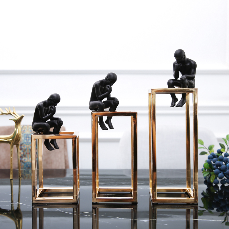 Home Residence Ornament Desk Decorations Hem Wine Cabinet Decoration Contemplator Creative Desk Decent Board Room Soft Dress