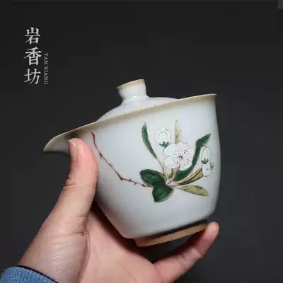 Yanxiangfang retro Ru Kiln Teapot Ru Porcelain Kung Fu tea set Hand grab pot Household tea pot Portable single pot
