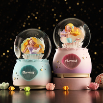 Dream Mermaid Astronaut Water Crystal Ball Music Box Eight-soundbox Princess Girl Child Boy Birthday Present