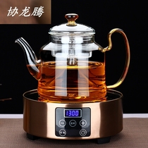 Brand large capacity full glass steamer teapot tea cooking tea set thick heat - resistant glass cooking tea