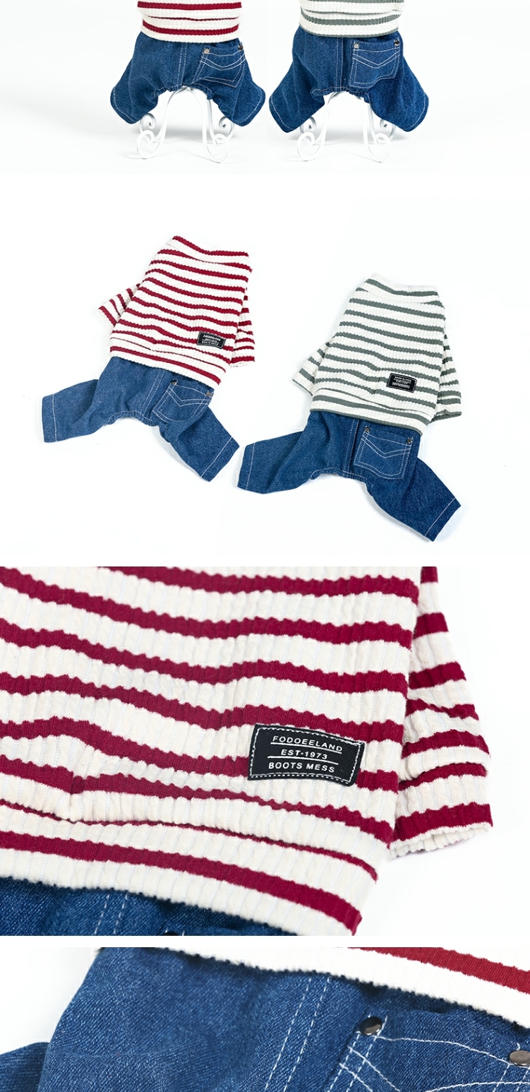 Quần áo cho chó Teddy Bomei chú chó nhỏ bốn chân quần áo jumpsuit cún con mùa xuân và mùa hè quần áo bình thường - Quần áo & phụ kiện thú cưng áo thú cưng