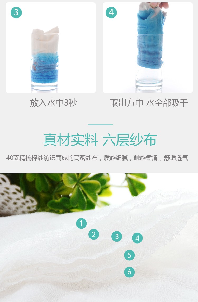 Khăn bông thấm nước gạc cho trẻ sơ sinh Đồ dùng sơ sinh cho bé Khăn vuông nhỏ cho bé Khăn bông siêu mềm - Cup / Table ware / mài / Phụ kiện yếm silicon