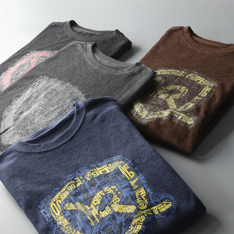 Foreign Trade Raw Single Export European And European Autumn Men's Retro Printed Mills Wow Waggi Höw Waggi Hitchhiking Casual Blouse Casual Jacket