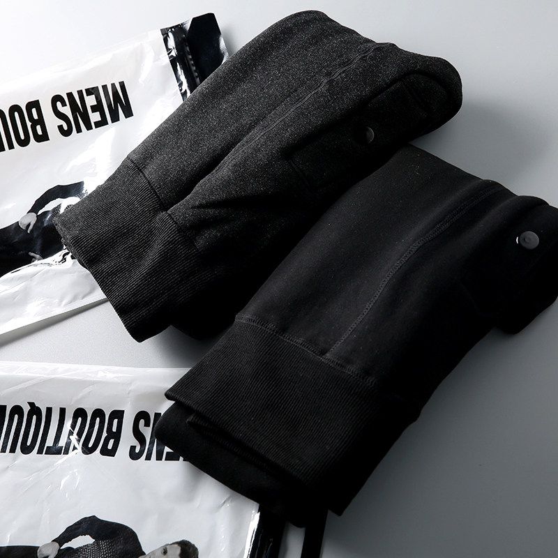 Foreign trade list winter men's fleece thickening high elastic giant warm casual warm pants men's slim underwear