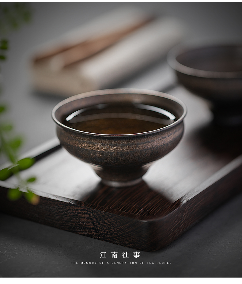 Jiangnan hand past retro rust glaze kung fu tea sets, small ceramic a pot of two cups of tea pot cup home