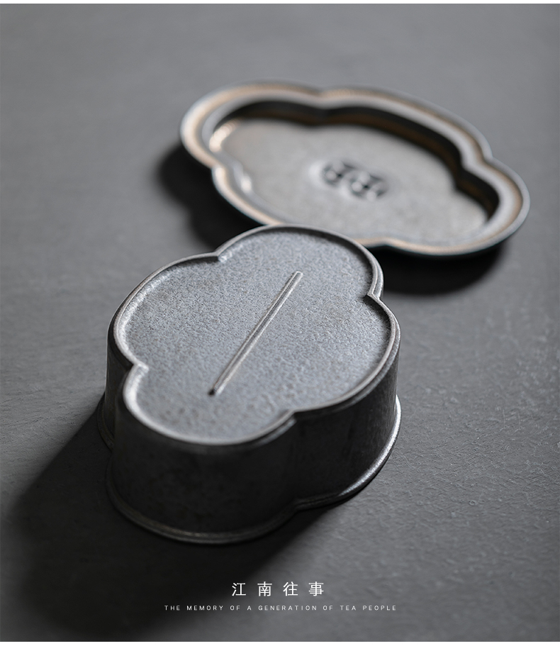 Jiangnan tea past bearing kung fu tea set ceramic gold copper pot bearing Japanese saucer plate dry terms plate small tea tray