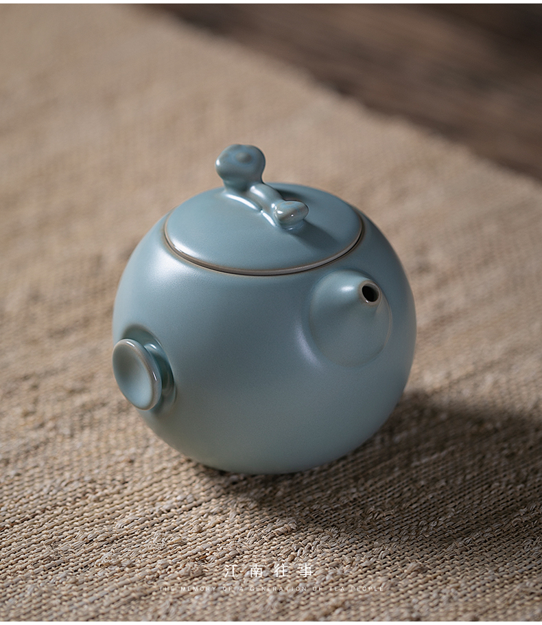 Jiangnan past your porcelain shamrock hand grasp of the egg pot of ceramic tea set kung fu little teapot your up cracked teapot