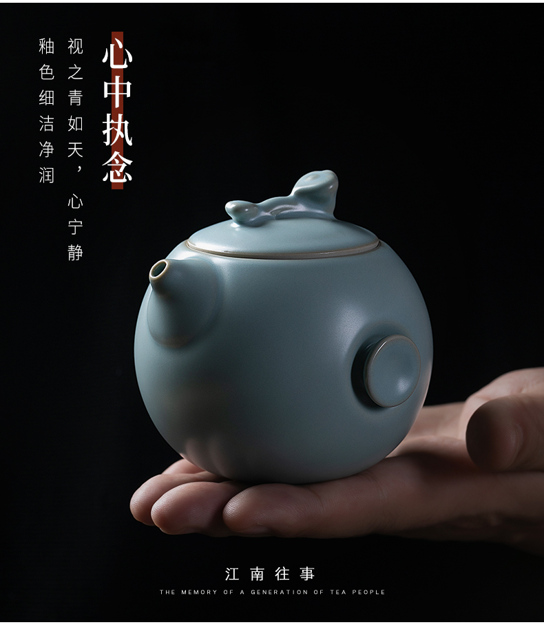 Jiangnan past your porcelain shamrock hand grasp of the egg pot of ceramic tea set kung fu little teapot your up cracked teapot