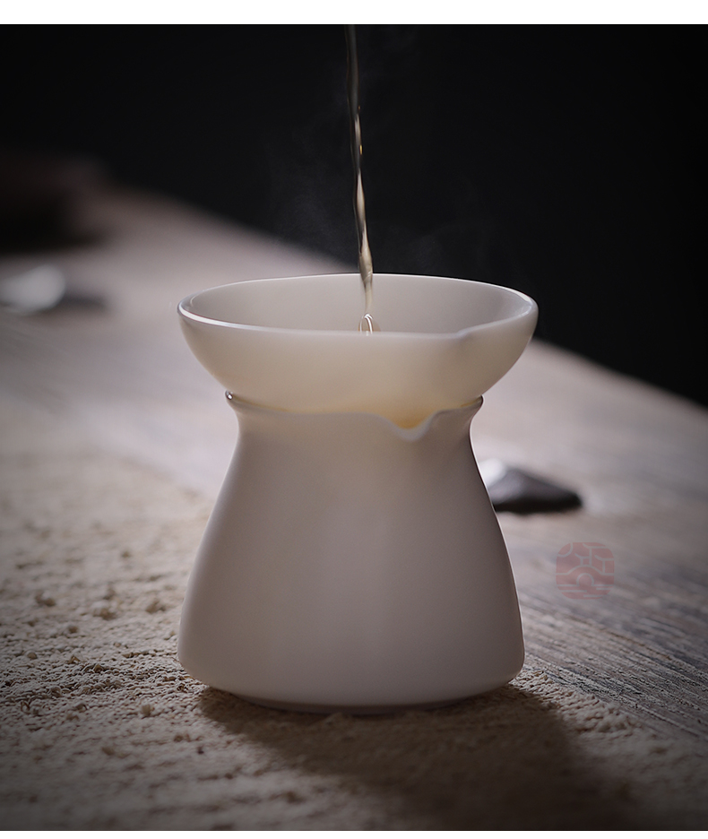 Jiangnan past dehua white porcelain) of China tea filter ceramic tea strainer suet jade) suits for