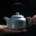 Quá khứ Jiangnan Sky Blue Welcome Pot Bộ trà Kung Fu gốm Ru sứ Mở ấm trà Ru Lò Ấm trà nhỏ Nồi đơn - Trà sứ