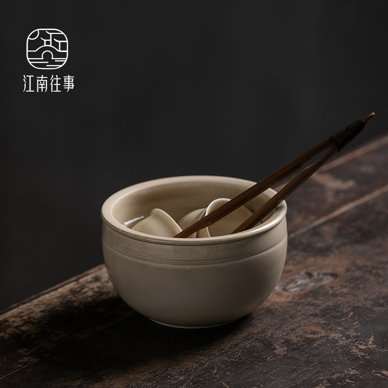 Jiangnan tea set built water tea to wash hand past dust firewood wide expressions using for wash the ceramic cups tea accessories dross barrels