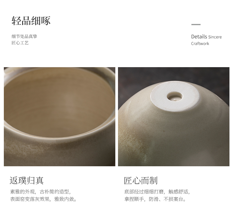 Jiangnan past ceramic tea - leaf bucket water jar dust firewood kung fu tea tea accessories of zen built in hot water bucket