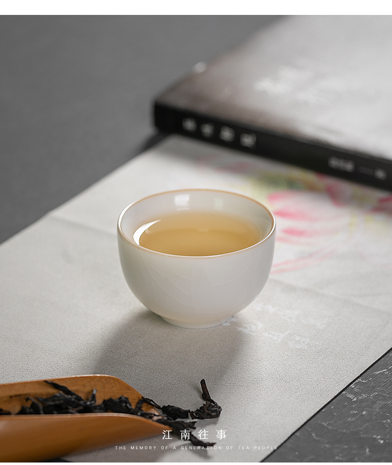 Jiangnan ceramic past your up porcelain cups suet jade a single master kung fu tea cups cup sample tea cup