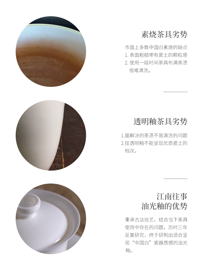 Jiangnan dehua white porcelain kunfu tea tureen suet jade porcelain cups past home only three cup of black tea tea