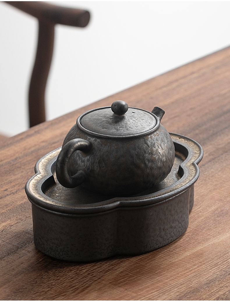 Jiangnan tea kettle past ceramic kung fu tea set coarse pottery pot of gold hammer zen household single pot of tea