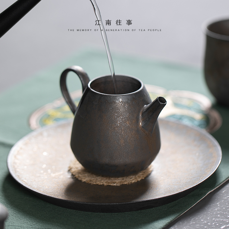 Jiangnan past little teapot ceramic gold ancient pot home of kung fu tea set Japanese ancient teapot single pot