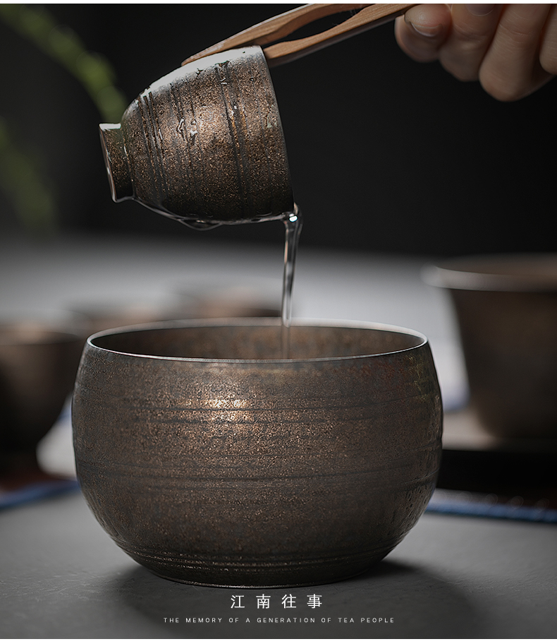 Jiangnan past iron ore washing ceramic glaze tea kung fu tea tea accessories to restore ancient ways small cup of water, after the wash