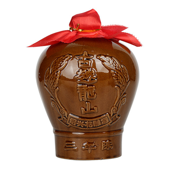 Baigu Yuelongshan Shaoxing yellow wine three-year-old semi-dry jar-packed Huadiao wine 1.5L glutinous rice wine Shaoxing old wine