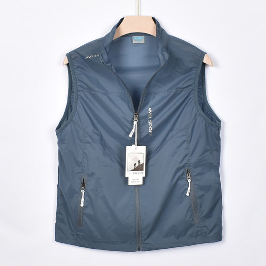 夏季男士马甲超薄锦纶速干防晒马夹坎袖男装户外马甲钓鱼旅游背心