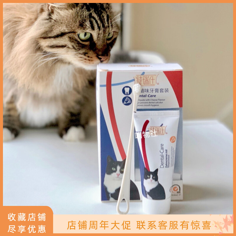 Cat Toothpaste Toothbrush Set Clean to toothpaste cheese taste of the meat Society Trixie Terry
