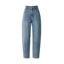 Yiyang Banana Jeans Womens 2024 Summer New Loose Slimming Pear-Shaped Pants for Small People