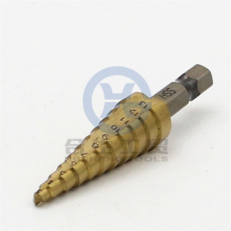 3-13mm thép mạ titan tốc độ cao hex xử lý bước khoan vàng chùa khoan đa chức năng khoan lỗ đẳng hướng - Dụng cụ cắt lưỡi cắt gỗ cho máy mài cầm tay