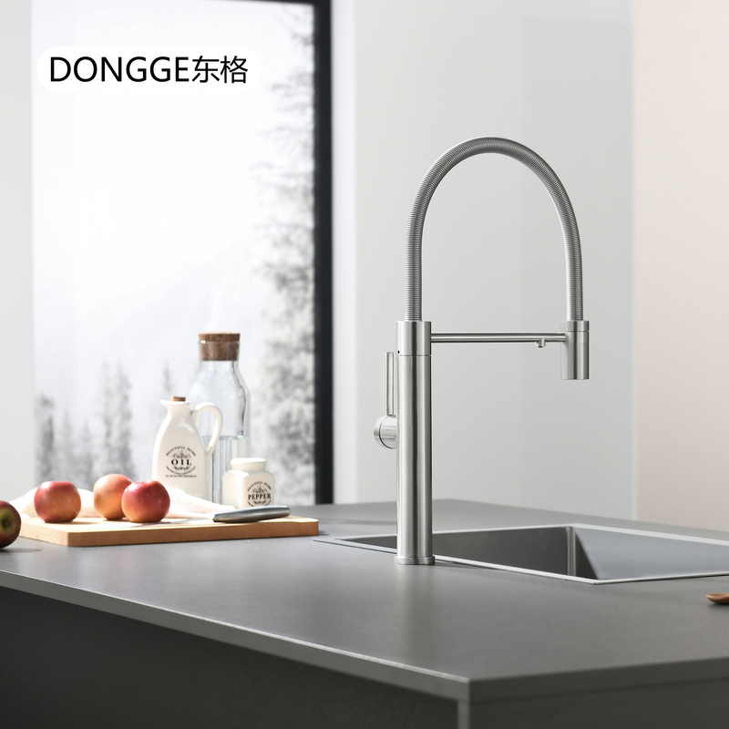 Dongge-0296 316L Stainless Steel Kitchen Faucet Da Dingdang Kitchen Sink Three-In-One Water Purification Faucet