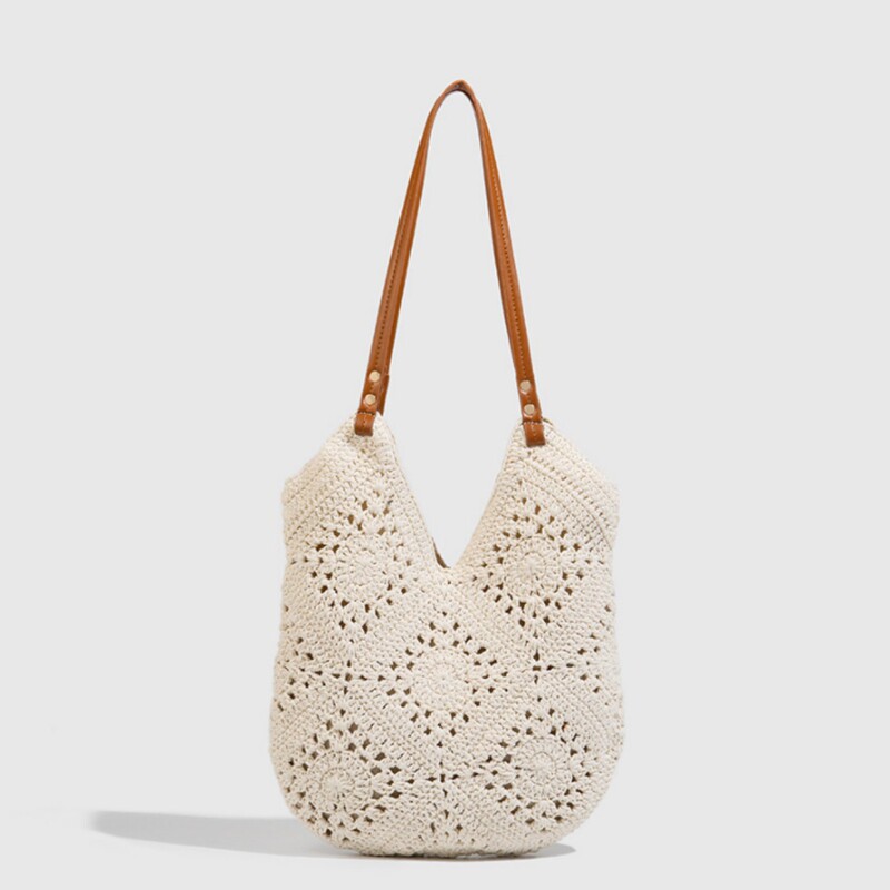 Gumuni Official Authentic High-End Woven Bag, Large-Capacity Hollow Beach Bag for Vacation, New Summer Model