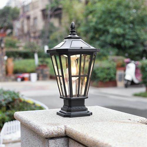 Mr. Fan solar column lamp outdoor wall lamp outdoor simple modern home villa door pillar waterproof